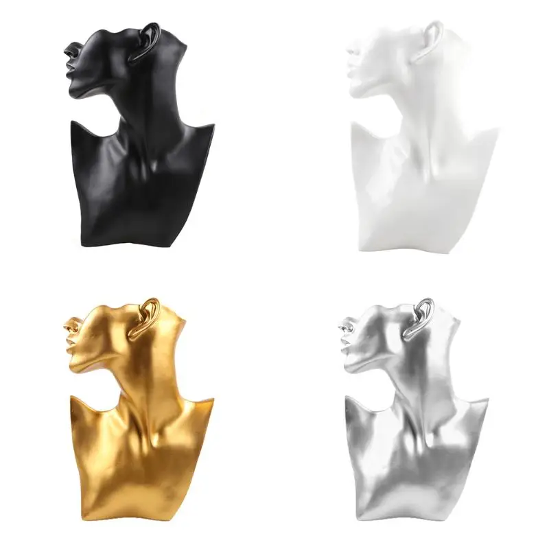  Necklace Stand Earrings Display Stand Showcase Pendant Holder Jewelry Figurine Display for Jeweller