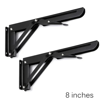 

2Pcs Triangular Folding Bracket Metal Release Catch Support Bench Table Folding Shelf Bracket Home