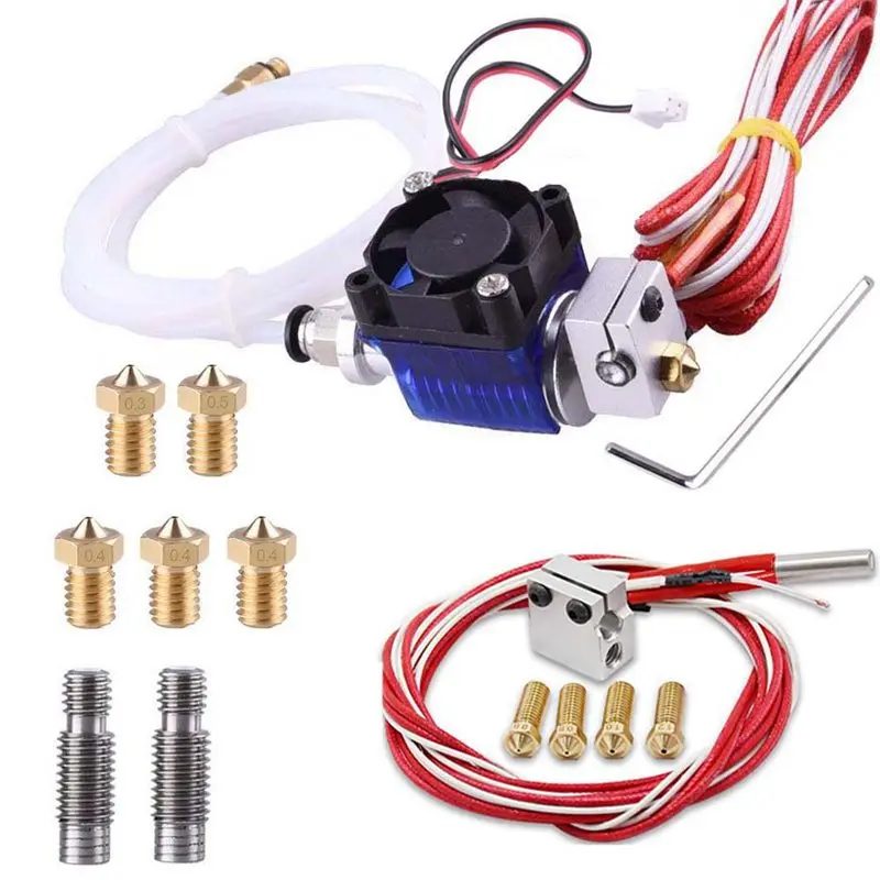 Цельнометаллический j головка V6 Hotend комплект с 5 шт. экструдер печатающая и сопло