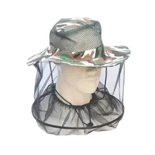 Камуфляжная уличная антимоскитная пчелиная шляпа для рыбалки, охоты, анти-УФ солнцезащитная Кепка, складная сетчатая шляпа пчеловода, оборудование для выращивания