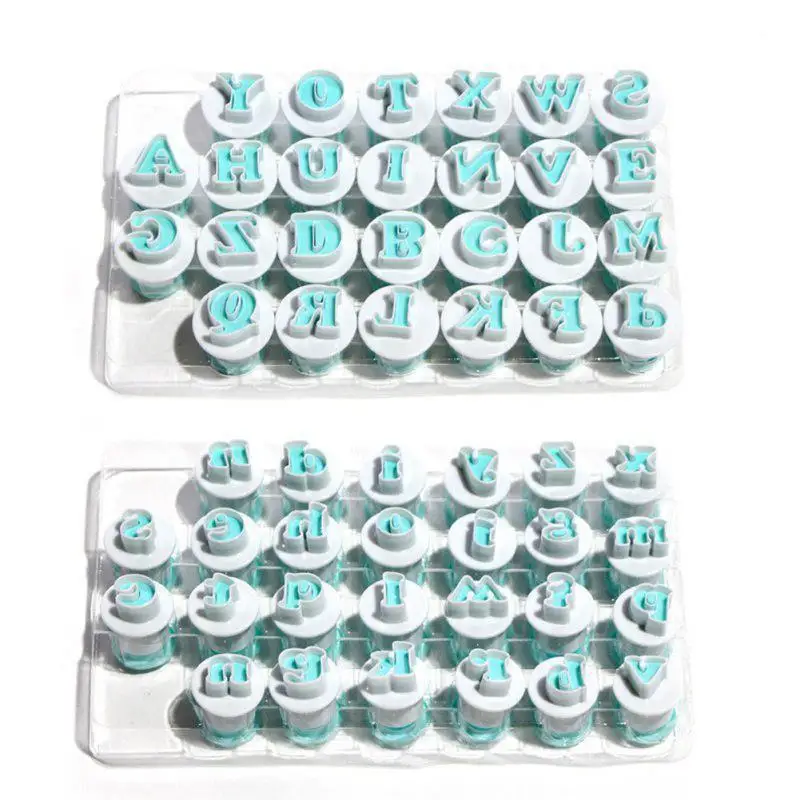 

26pcs Push Easy Mini Upper&Lowercase alphabet letter Cookie Cutter Cake pops Baking Mold fondant cutter cake decoration tools