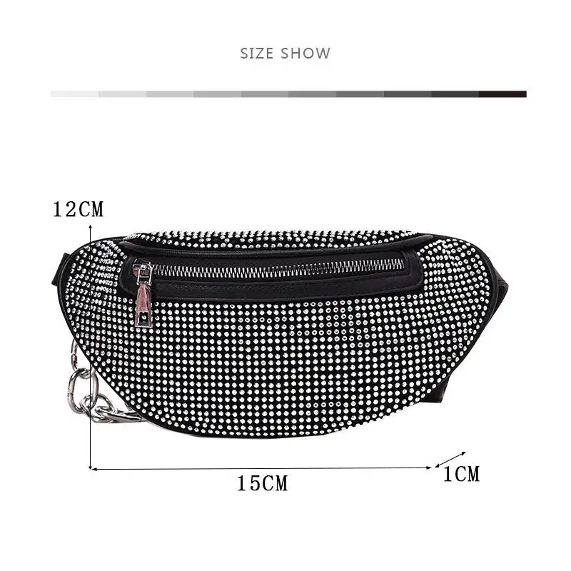 Модная поясная сумка на молнии с заклепками, роскошная дизайнерская поясная сумка, Маленькая женская поясная сумка, чехол для телефона в стиле панк, нагрудная сумка, кошелек