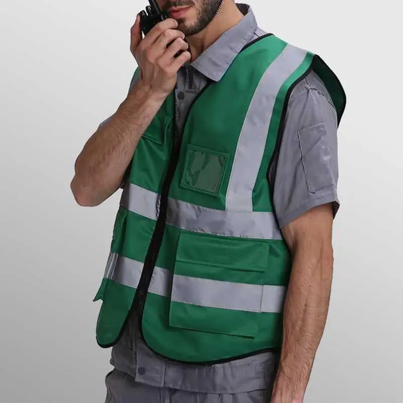 Светоотражающий жилет для безопасности Hi Vis трикотажная ткань уличная Ночная