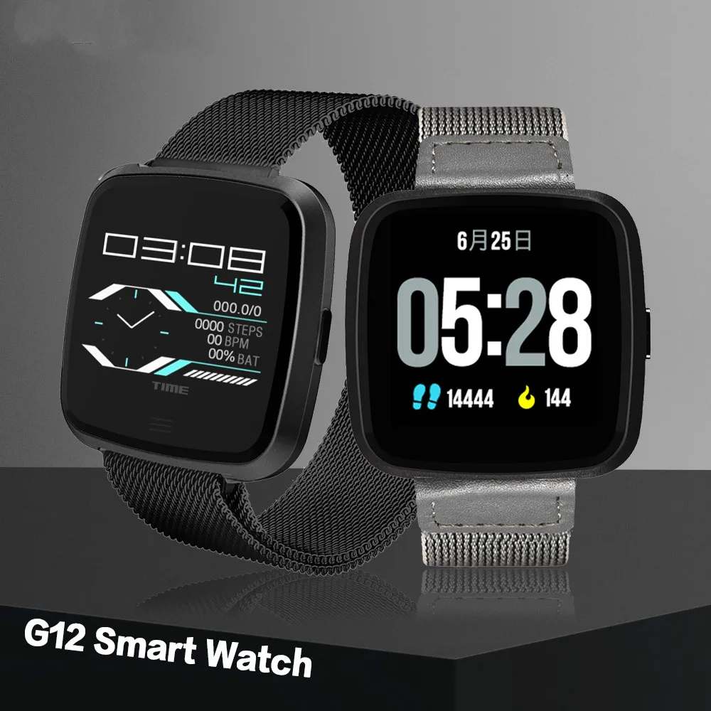 

G12 Smart Watch Bracelet Heart Rate Monitor Fitness Tracker IP67 Life Waterproof Social Media Notification Multi-Sports Mode