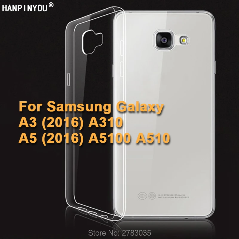 

For Samsung Galaxy A3 A5 (2016) A3100 A310 A5100 A510 Slim Crystal Clear Transparent Soft TPU Back Case Protection Skin Cover