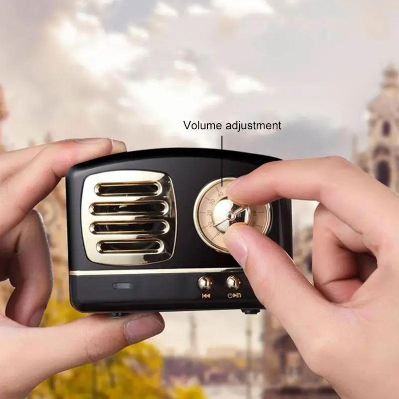 EastVita Ретро Hifi стерео Bluetooth V4.1 Колонка портативная беспроводная винтажная со