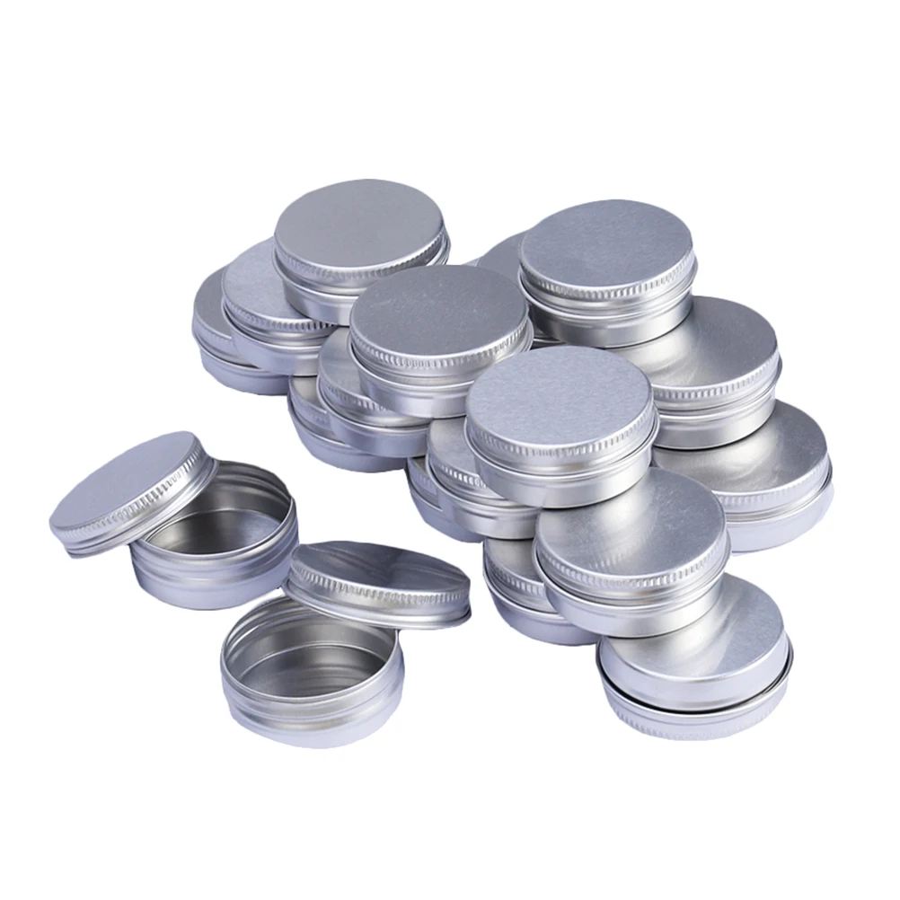 

10pcs Cream Jar Mini Aluminium Round Cosmetic Jars Empty Cream Jar Pot for Cream Ointments Lotions Eye Shadows with Lids