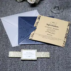 10 шт. с цветами лазерной резки свадебные приглашения карты элегантные кружевные поздравительные открытки принадлежности для вечеринки
