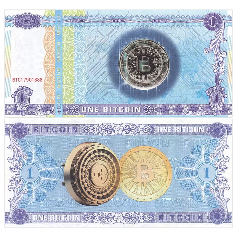Биткоин One 1 шт. партия 5/10 не валюта бумажная Note BTC коллекционные товары подарок