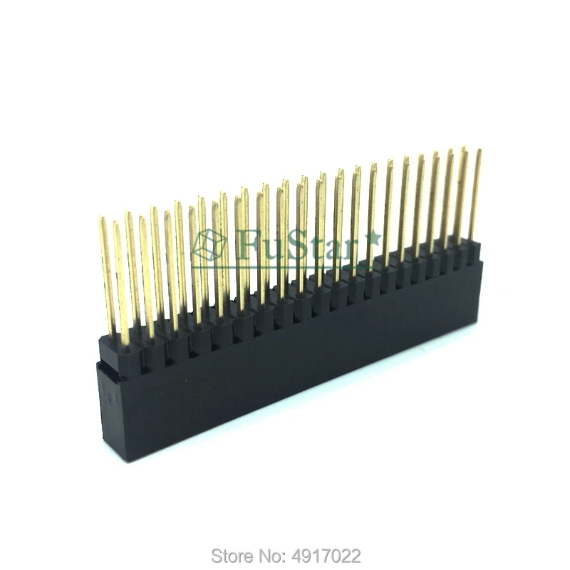 5 шт. 2x20 PIN двойной прямой ряд гнездовой штырьковый штырь 2 54 мм длинный разъем 12 2*20