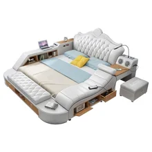 Meble Single Lit Enfant Yatak Letto Kids Box Frame Modern Bedroom Furniture Room Leather Mueble De Dormitorio Cama Moderna Bed