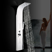Башня душевая Колонка Матовый никель душевая панельная башня дождь водопад массажная система для тела струйная ванна кран с ручной душевой ванной носик