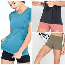 Сексуальные женские шорты Активный стрейч с высокой талией, для фитнеса быстросохнущие для бега йоги спорта