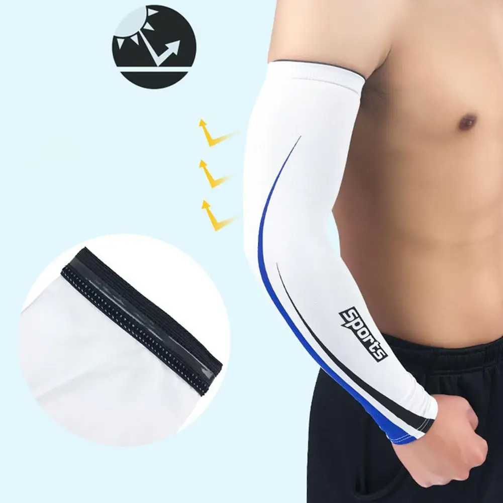 

1 Pair Unisex Soft Elastic Cooling Arm Sleeves Cover Wrap UV Sun Protection Sports Safety