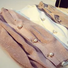 Летний вязаный кардиган, Женская куртка, короткий дизайн, тонкий свитер, 5 цветов, S, M, L, XL