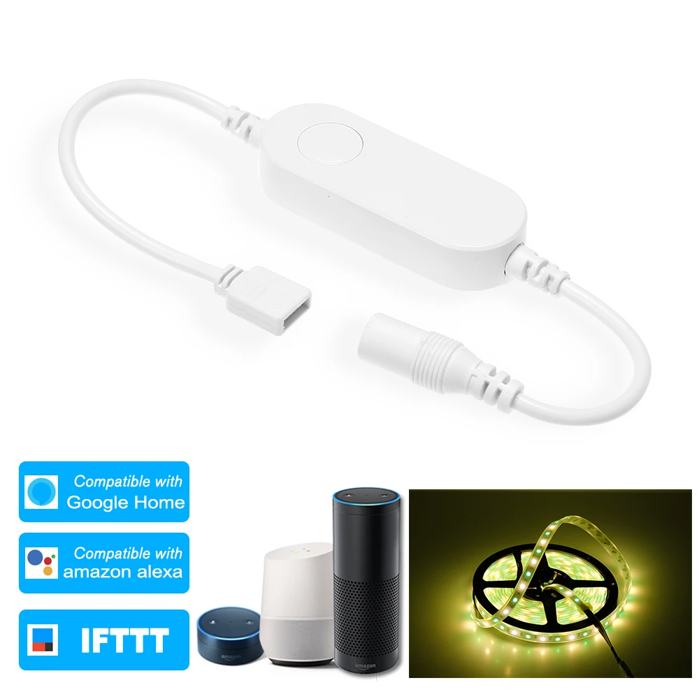 

Wireless Strip Light Smart Controller with RGB RGBC RGBCW Interface WiFi LED Controller Voice Control For Alexa Google Home