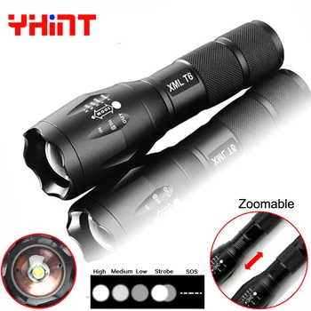 

LED Flashlight Telescopic Cree XML T6 Waterproof Zoomable AAABattery /18650 power supply outdoor high power torch Tactical light