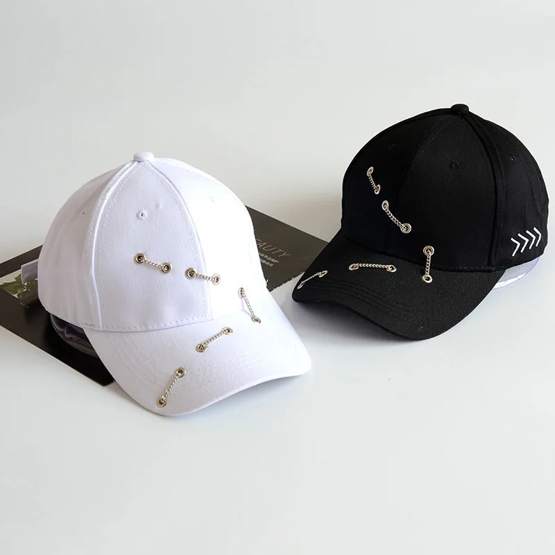 Модные папа шляпа железная цепь для мужчин Snapback кепки женщин Хип Хоп Шапки Хлопок Бейсбол Кепка на сезон весна-лето унисекс Кепка с