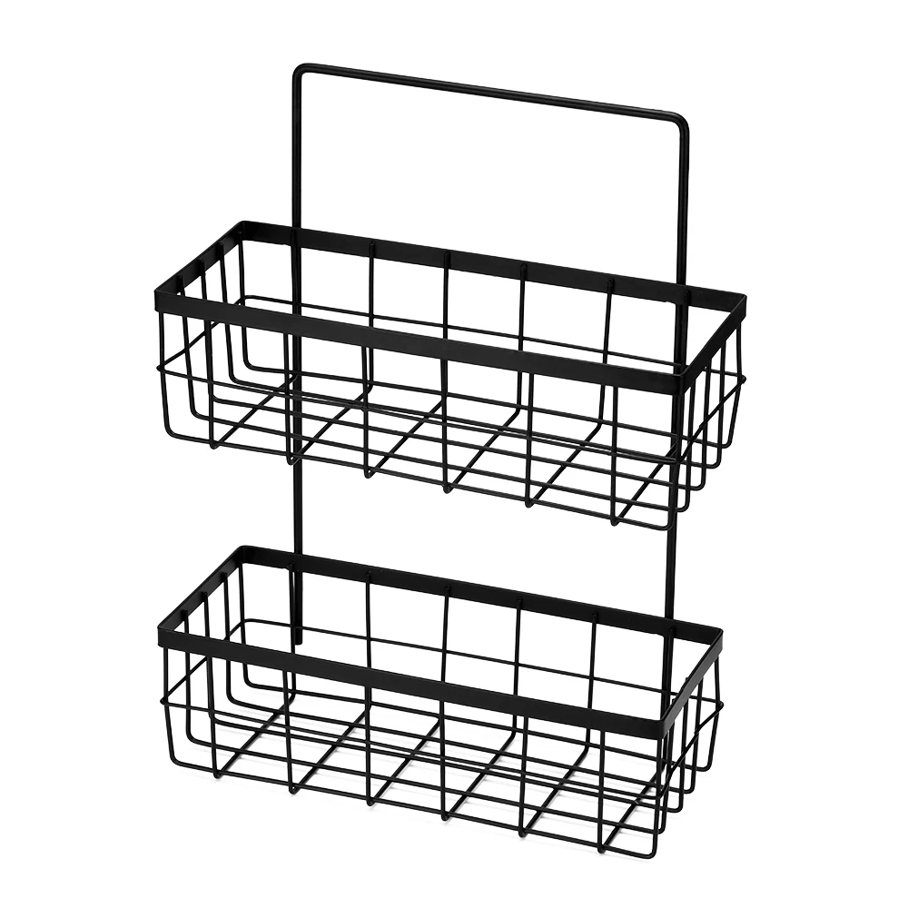 

Hanging Iron Bathroom Shelf Shower Shampoo Soap Cosmetic Shelves Bathroom Accessories Storage Organizer Rack Holder Black