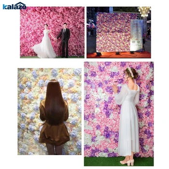 

40X60cm Artificial Silk Rose Flower Wall Decoration Decorative Silk Hydrangea Wedding Decoration Backdrop Panels factory sale