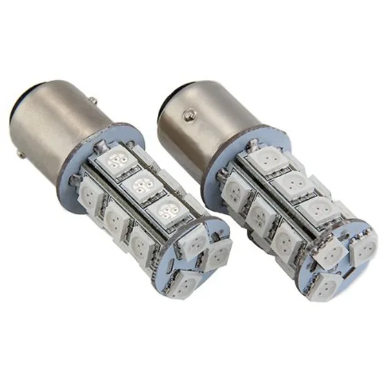 2x1157 SMD 5050 18 Красный светодиодный автомобильный тормозной задний сигнальный стоп-светильник