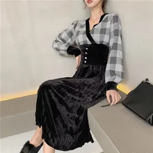 Lychee/бархатные юбки для девочек; Женские однотонные плиссированные юбки длиной до щиколотки; сезон весна-осень; Повседневная Женская юбка; низ