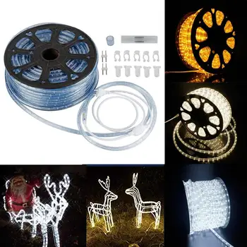 

Led Strip Tape Waterproof 220V Holiday Warm White 6M Light Led Light Strip Outdoor Lighting Decorative Garden Christmas String