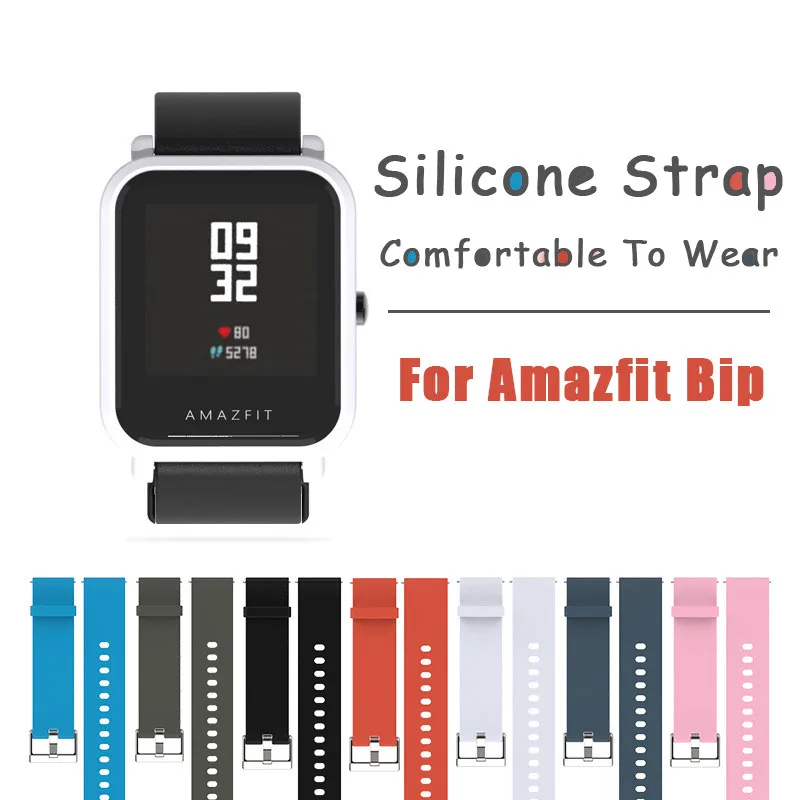Высококачественный силиконовый ремешок для Xiaomi Amazfit Bit Band ремешок для часов Ремешок для часов Ремешки для часов спортивные ремешки