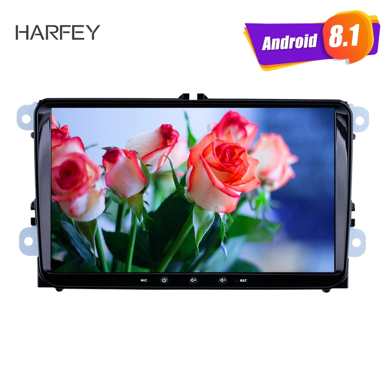 

Harfey 9" 2din Android 8.1 Car Radio GPS Navi Headunit Player for VW Volkswagen SEAT LEON CUPRA Skoda Passat b5 b6 CC Polo USB
