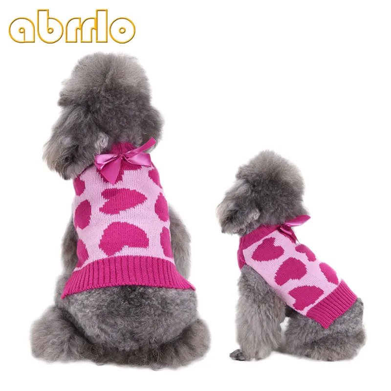 

Abrrlo Dog Sweaters For Small Dogs Winter Soft Warm Pet Cats Dogs Cute Pink Bow Vest Shih Tzu Bulldogs Yorkies Dog Clothes XS-L