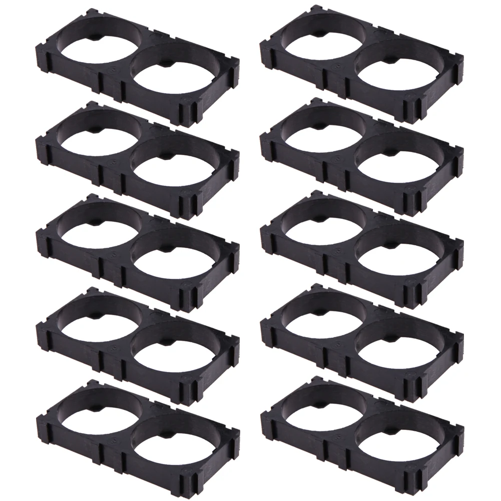 

ALLOYSEED 10Pcs/Lot 32650 Battery Holder Bracket Double Hole 2x32650 Lithium Li ion Batteries Safety Anti Vibration Holder Stand