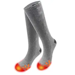 LGFM-батарея с подогревом носки для мужчин и женщин, зимние перезаряжаемые Электрический Подогрев загрузки носки теплые чулки для
