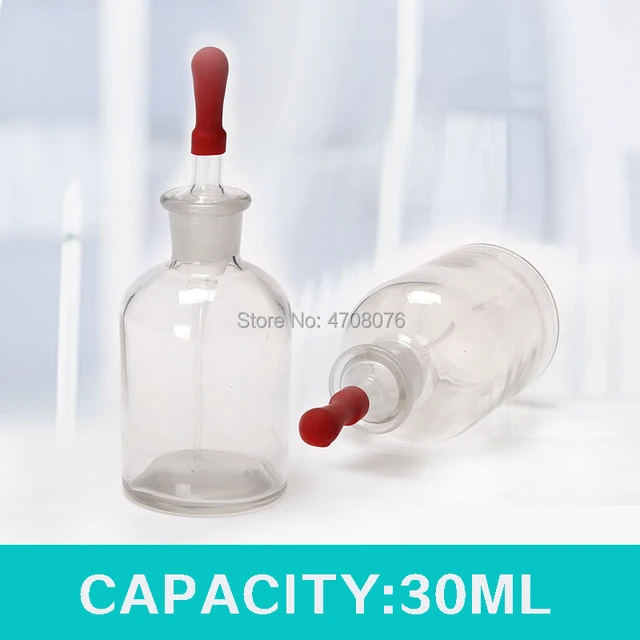 Pipette en verre transparent avec bouchon de terre et compte-gouttes,  30/60/125ml, 1 boîte - AliExpress