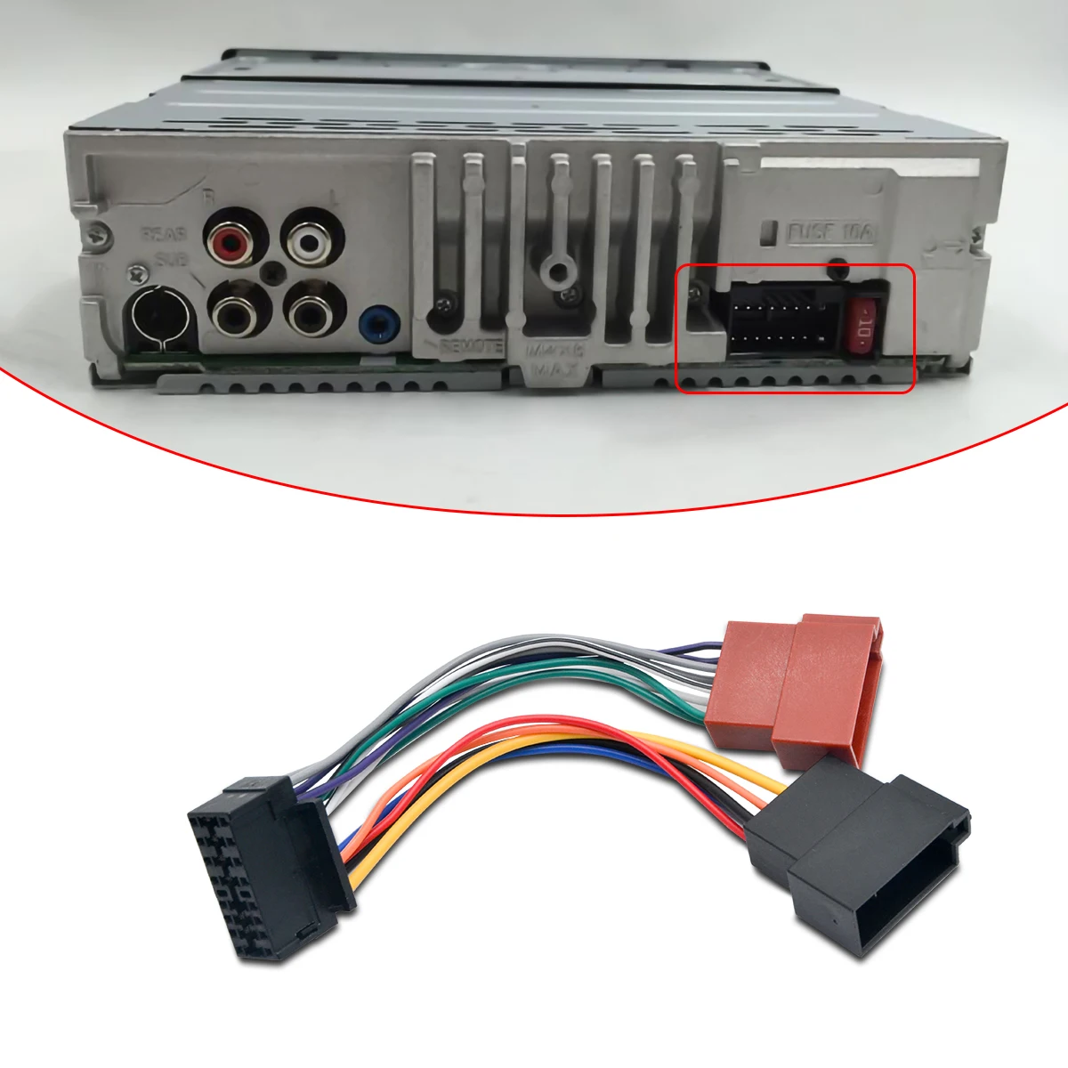 AutoRadio Connecteur Faisceau Cable ISO SONY 16 PIN CDX-MP CDX-NC CDX-RA CDX-S 