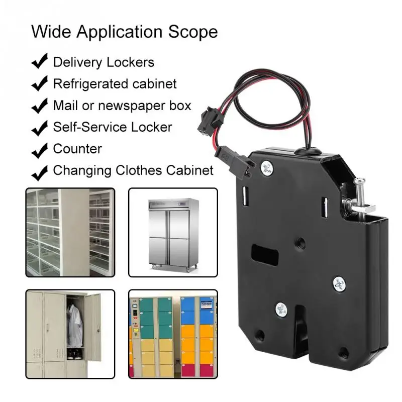 

DC 12V Electric Control Latch Drawer Switch Lock Electromagnetic Lock With Detecting Switch