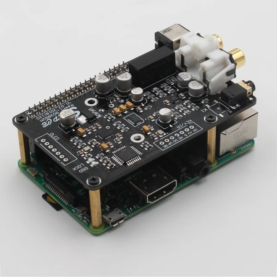 DYKB ES9038q2m DAC декодер цифровой вещания сетевой плеер для Raspberry Pi 3B B+ ies 32 бит 384K DSD128 PCM384KMHZ Volumio