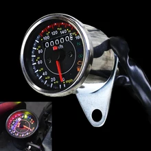 Universal Silber Retro Motorräder Mini Mechanische Kilometerzähler Maische KM/H MPH für Alle 12V Elektromobil und Boot
