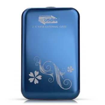 

2.5" SATA External Hard Drive Enclosure Housing Case Hard for USB3.0 Blue