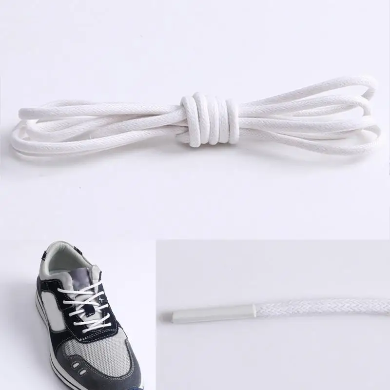 

70/80cm Fashion Casual Cotton Shoelaces high quality Waxed Round Shoe laces Shoestring for Martin Boots Leather Sport Shoes#1107