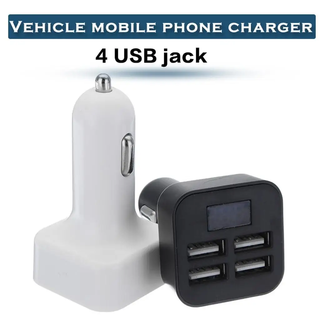 4 портовое USB Автомобильное зарядное устройство 12 24 в 3 1 а для мобильного телефона