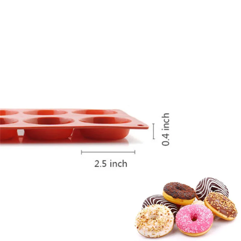 8 силиконовые полости мини-пончик сковорода Маффин капкейк кольцо для выпечки форма для выпечки
