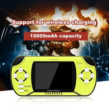 

Handheld Game Console Portable Gaming Machine Large Capacity Power Bank QI Wireless Charger USB +Wireless Charging Gift For Kids