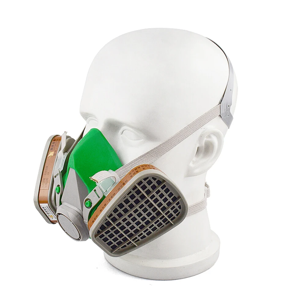 Картина распыления N95 противогаз респираторный набор активированный уголь маска Анти-сажевые фильтры Анти-пыль Анти-Туман Маска