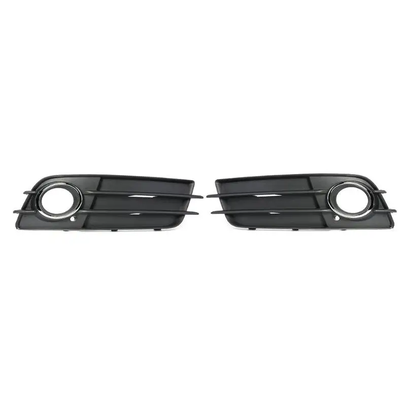 

VODOOL 2Pcs Car Front Bumper Fog Light Grill Chrome Black Ring Fog Lamp Cover Grille Car Styling For Audi A4 S4 Sport 2009-2012
