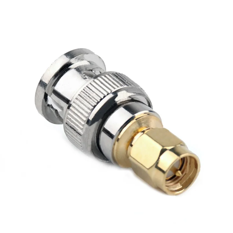 1/10 PCS Adapter BNC Plug Male To SMA Male RF Connector Straight M/M PTFE Gold Plating Nickel Plating E2shopping -- O6 W 1/10 PCS Adapter BNC Plug Male To SMA Male RF Connector Straight M/M PTFE Gold Plating Nickel Plating E2shopping -- O6 W