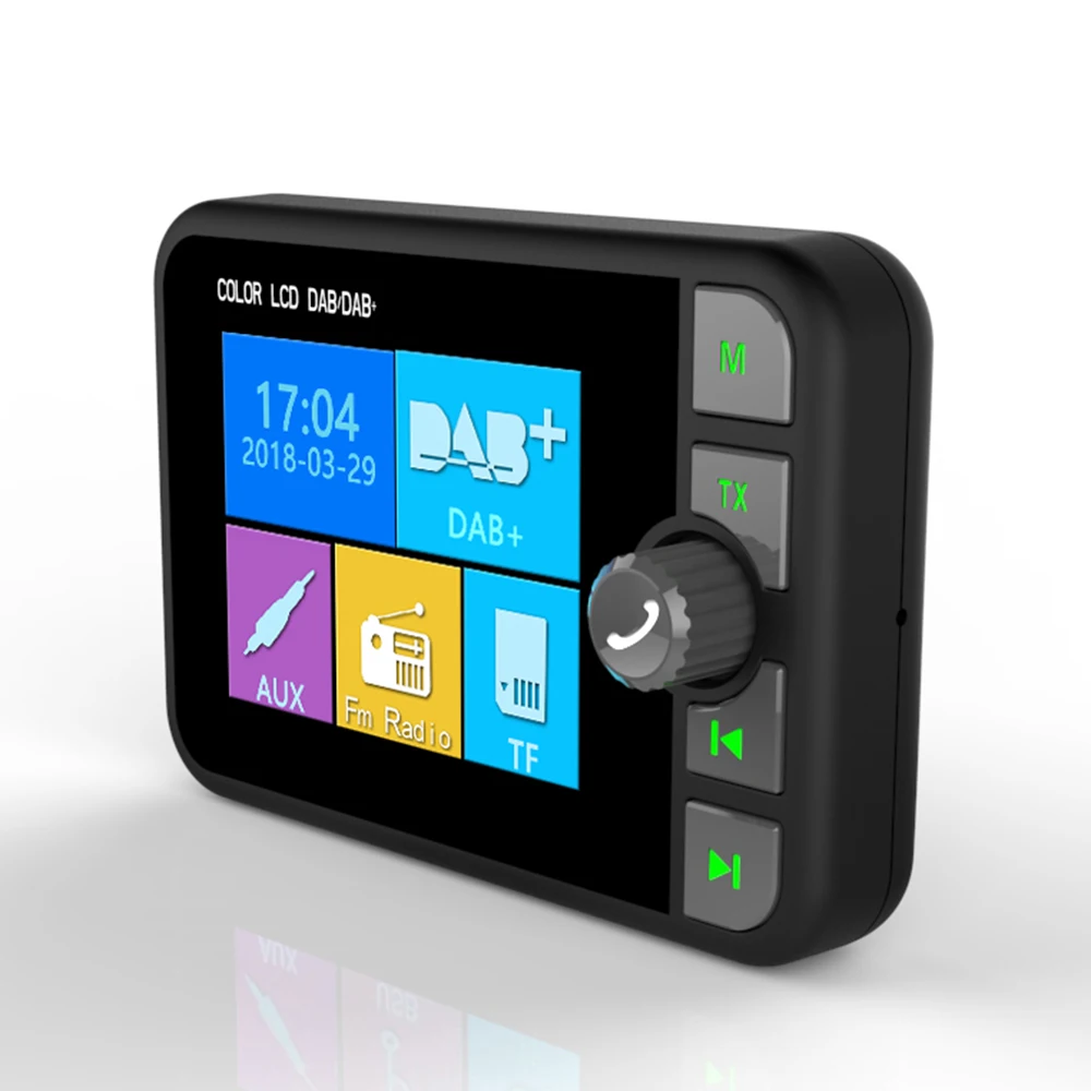 

Car DAB Digital Radio Adapter 2.4" LCD Display Support FM Transmitter BT Music AUX Interface Auto Accessories