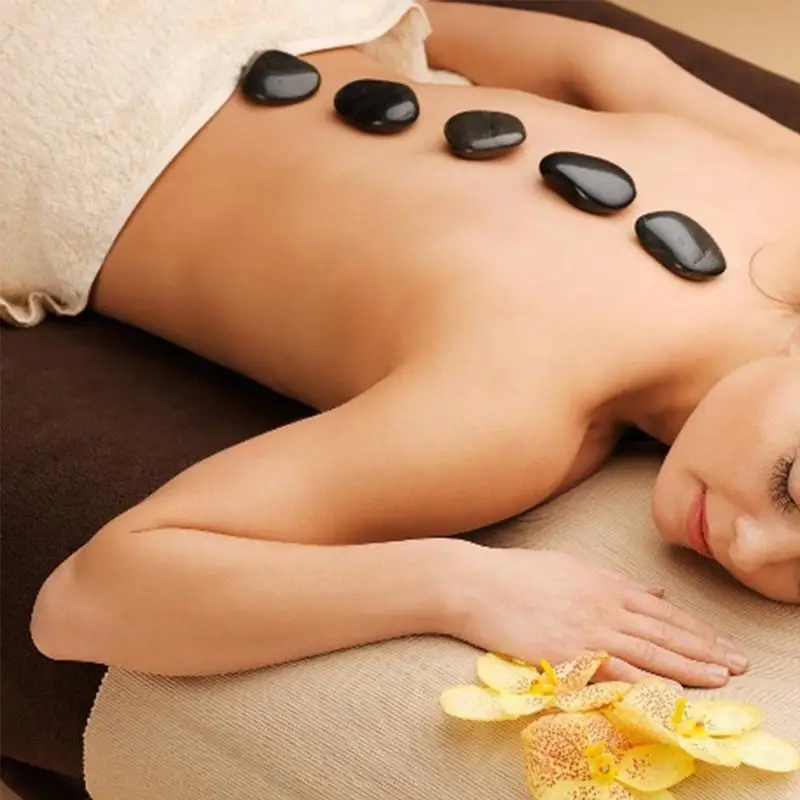 

33PCS Heating Massager Health Energy Volcanic Stone SPA Essential Oil Massage Tool Accessories Set
