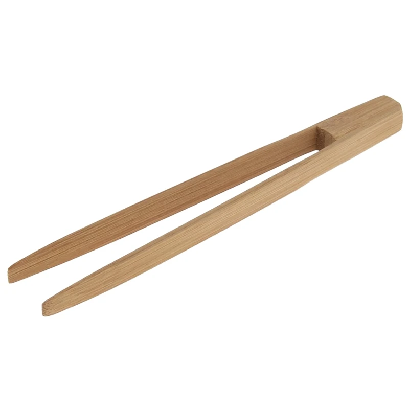 

Bamboo Home Kitchen Food Cake Tongs Breadsticks 20cm length, Wood Color