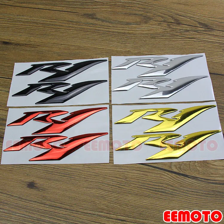 

3D Motorcycle Body Side Tank Pad Motorbike Fairing Decals logo Label Emblem Stickers For YAMAHA YZF R1 R6 YZF600 YZF1000 98-15