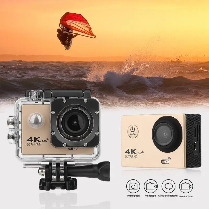 

F60R 4K WIFI Remote Action Camera for 1080P HD 16MP 170 Degree Wide Angle 30m Waterproof Sports DV Camera for GOPRO Promotion